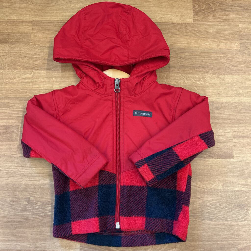 Columbia Fleece Hoodie Jacket (small mark) - 12/18m