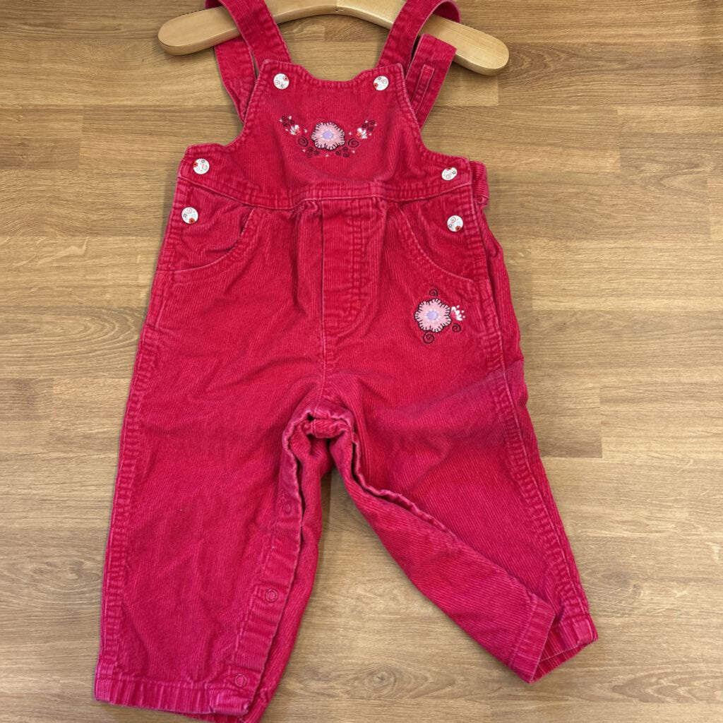 Covington Corduroy Flower Overalls - 18m