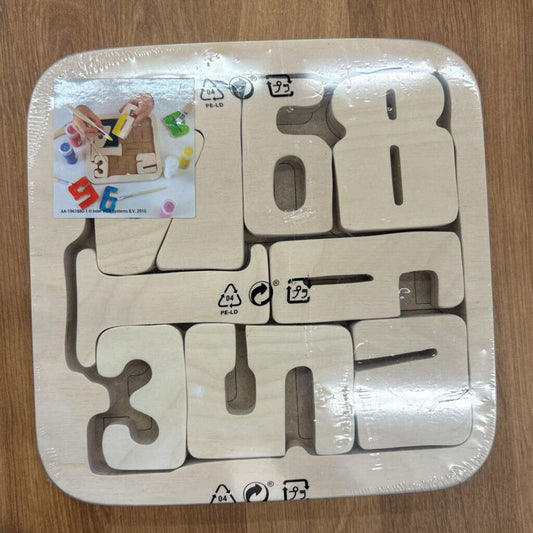 NEW Ikea Wood Numbers Puzzle