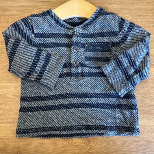 Tucker + Tate Stripe LS Henley - 3m