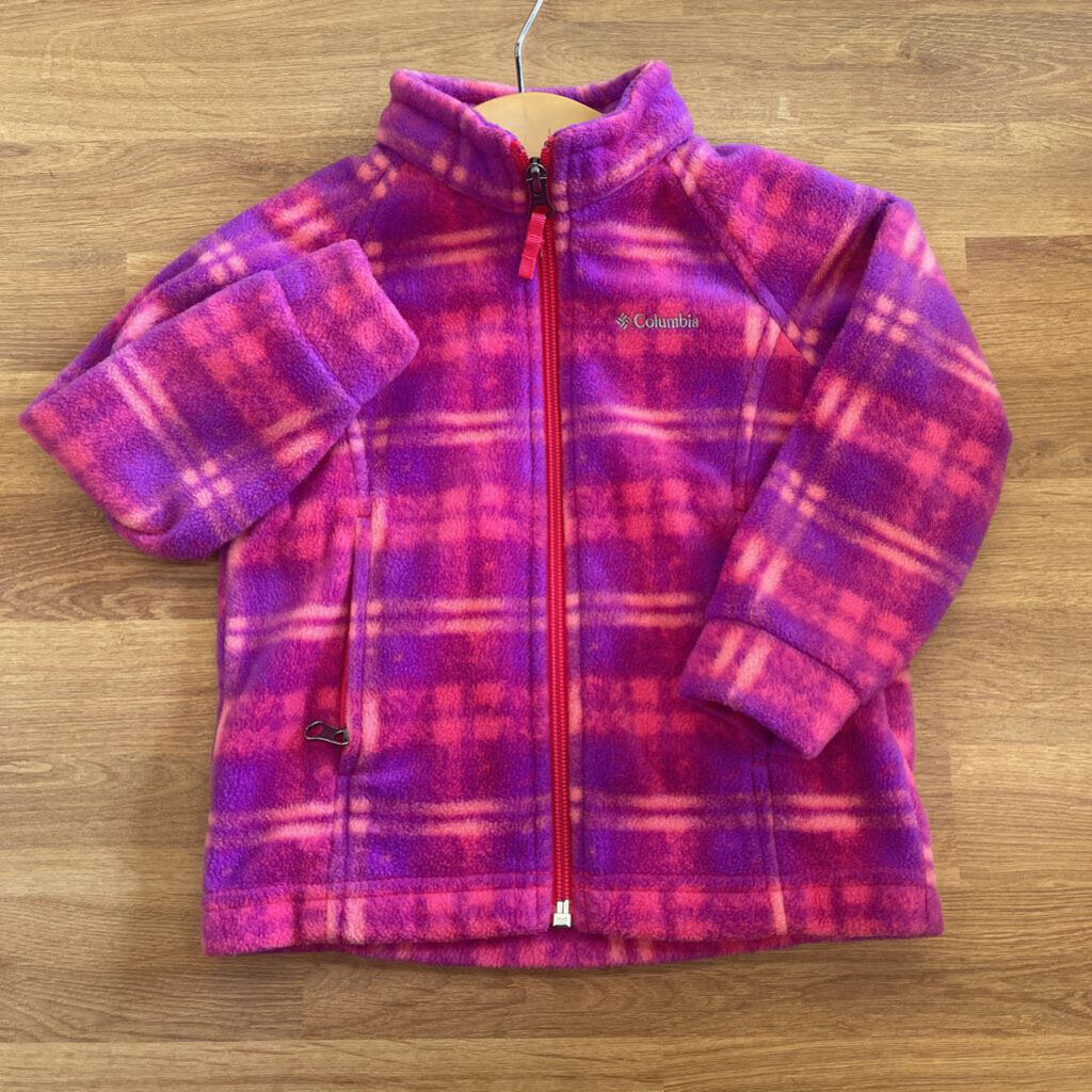 Columbia Plaid Fleece Jacket - 3t