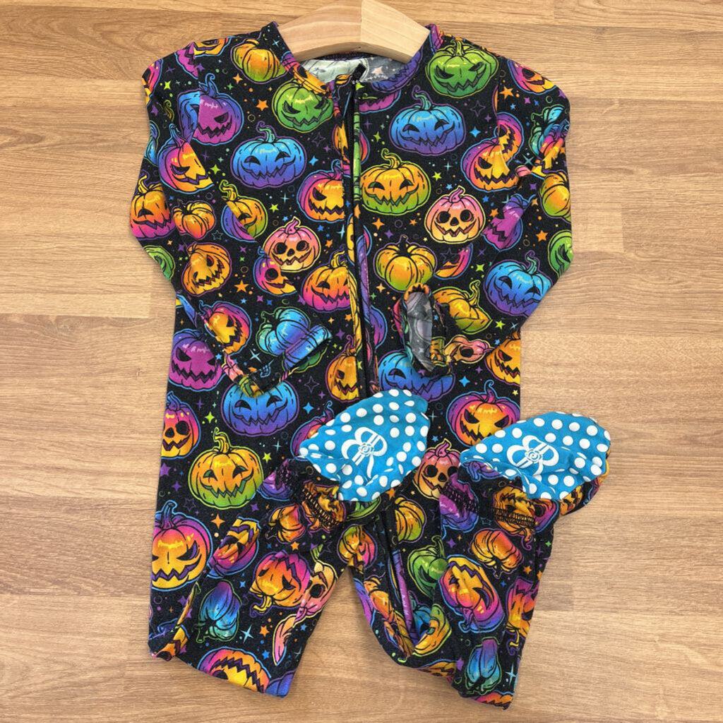 Bums & Roses Bamboo Halloween Zip Sleeper - 18/24m