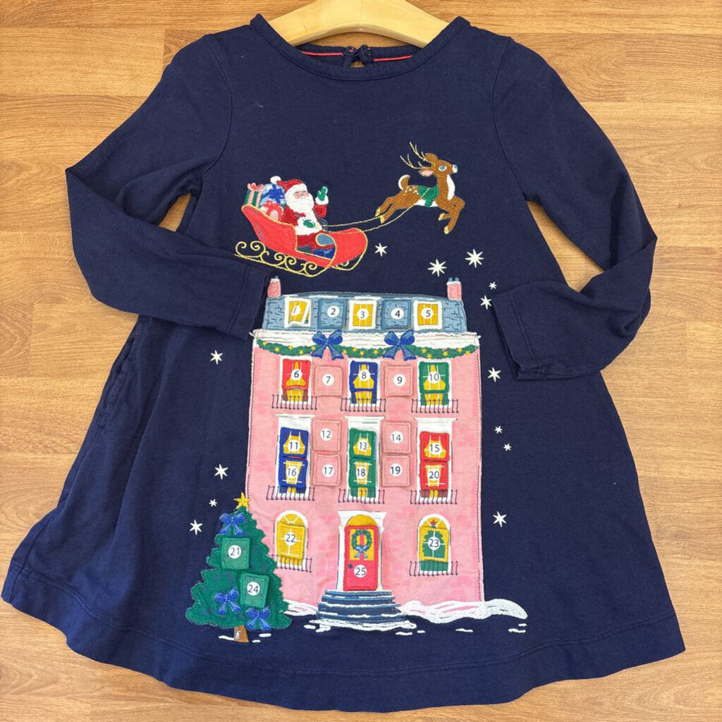 Mini Boden Christmas Advent LS Dress - 3/4