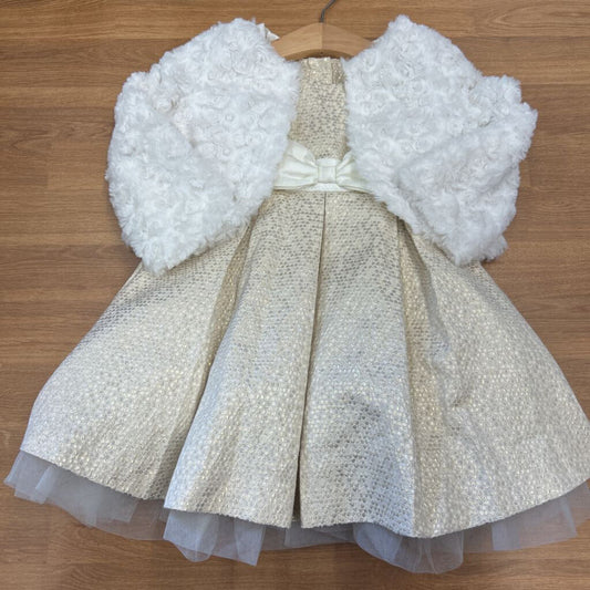 Gymboree Party Dress w/ Furry Cardigan - 12/24m