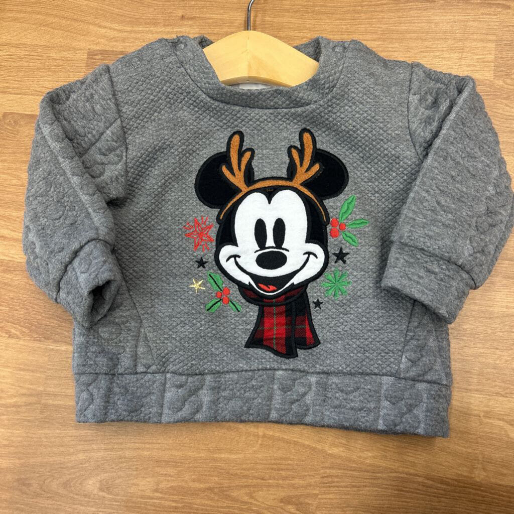 Disney Mickey Holiday Crewneck - 9/12m