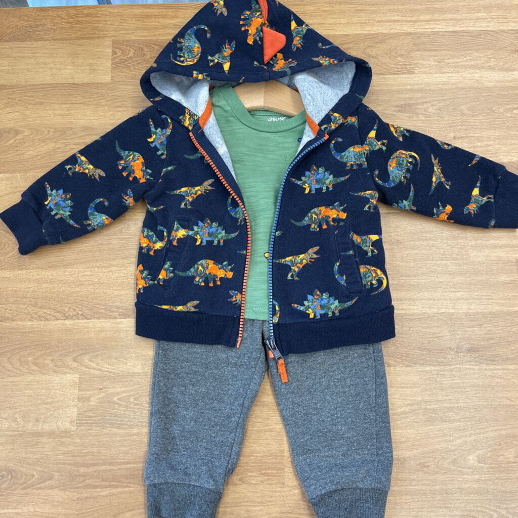 Little Me Dino Three Pc Set - 12m