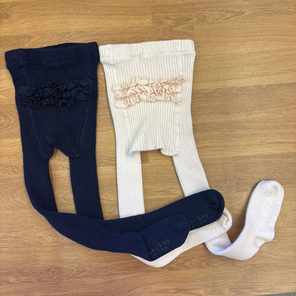 Baby Gap Set of 2 Knit Tights - 12/24m