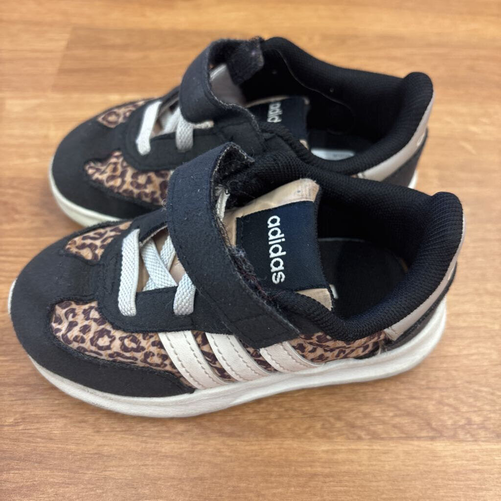 Adidas Black Leopard Sneakers - 7