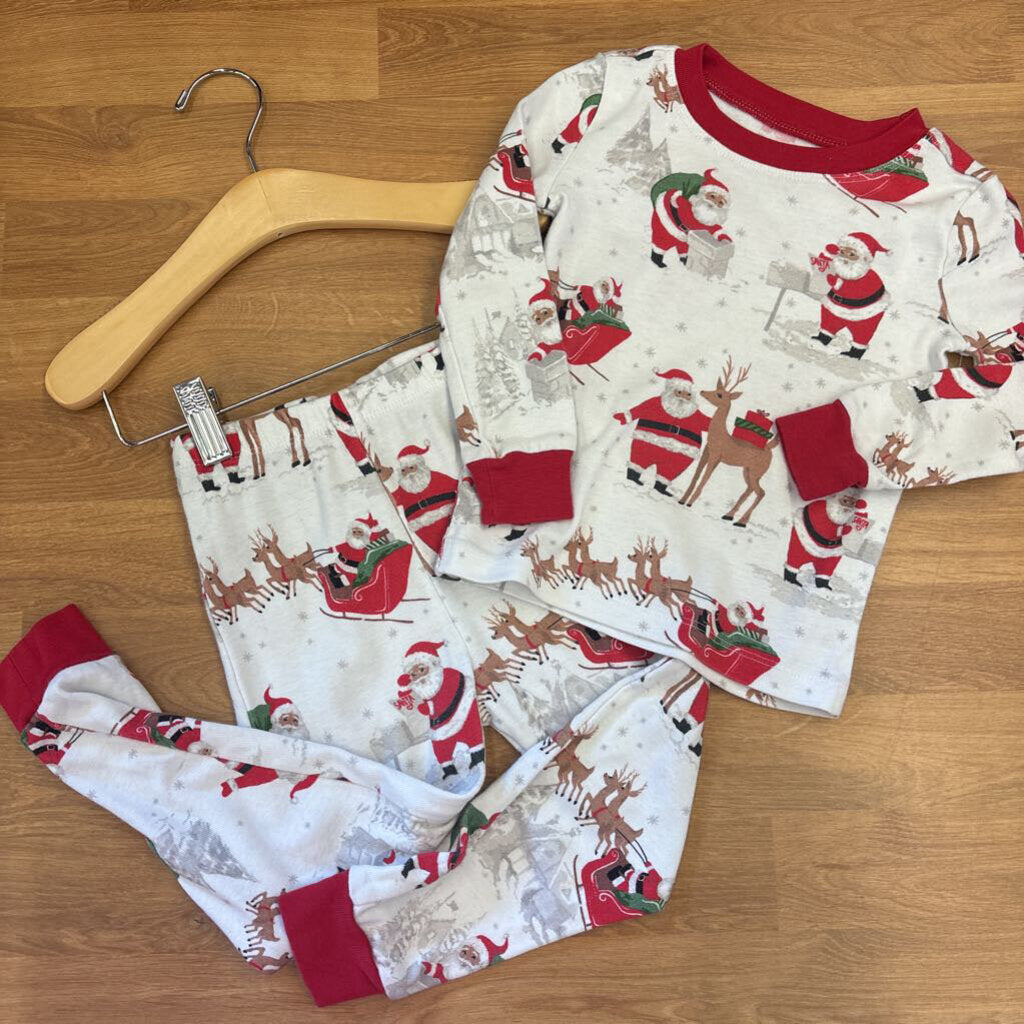 Pottery Barn Santa Pjs - 3T