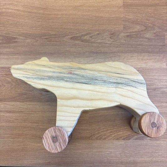 Wooden Rolling Bear