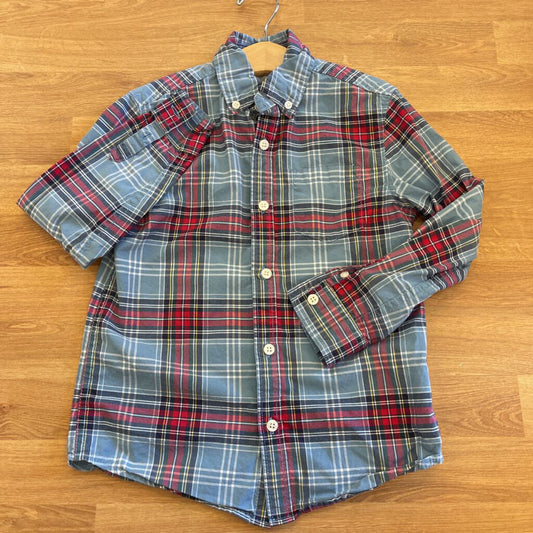Gymboree Plaid LS Button Up - 5/6