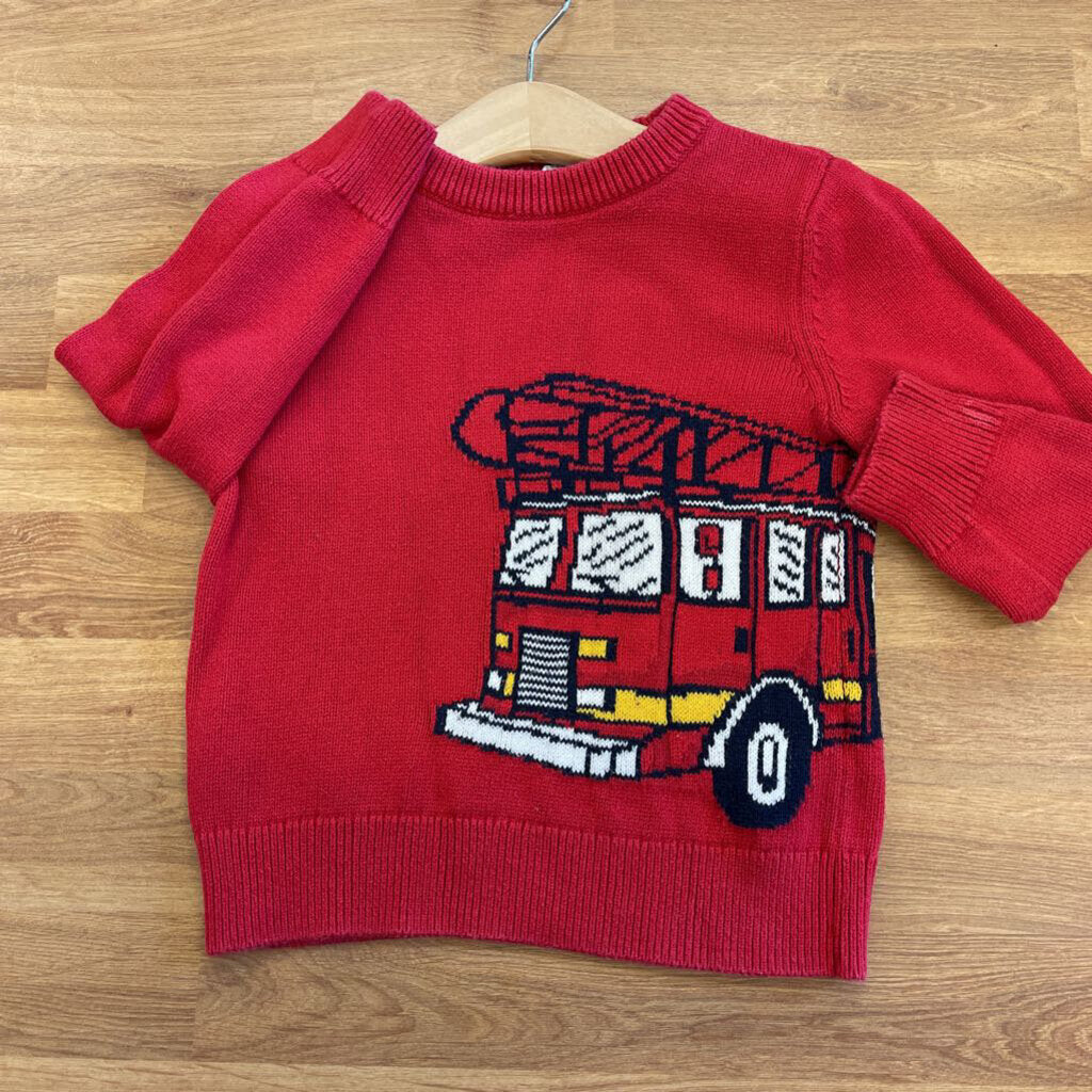 Baby Gap Firetruck Sweater - 3T