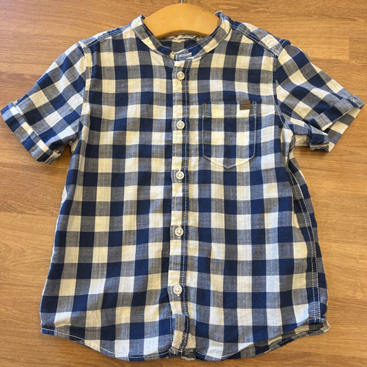 H&M Plaid SS Button Up - 3T