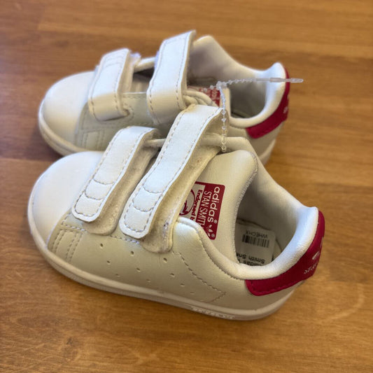 Adidas White/Pink Stan Smith Sneakers - 4