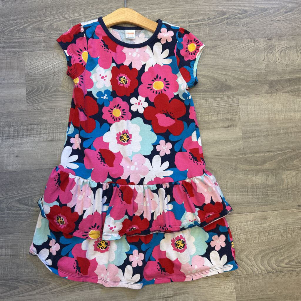 Gymboree Floral Ruffle SS Dress - 7/8