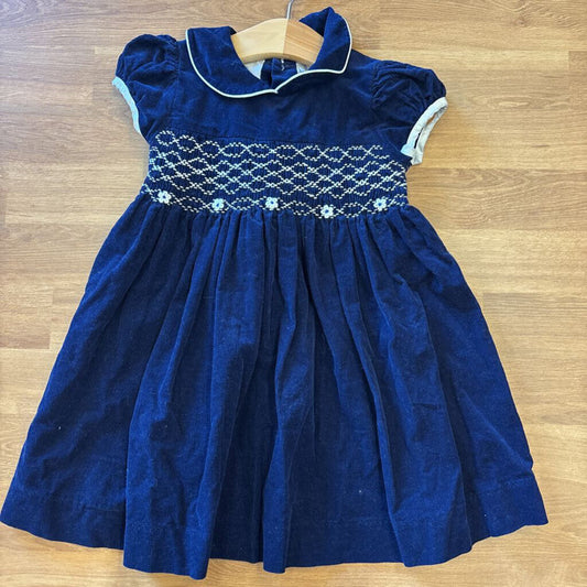 Fantasie Kids Smocked Corduroy SS Dress - 18m
