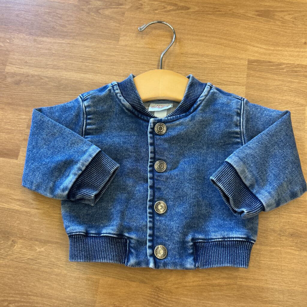 Cat & Jack Denim Snap Jacket - NB