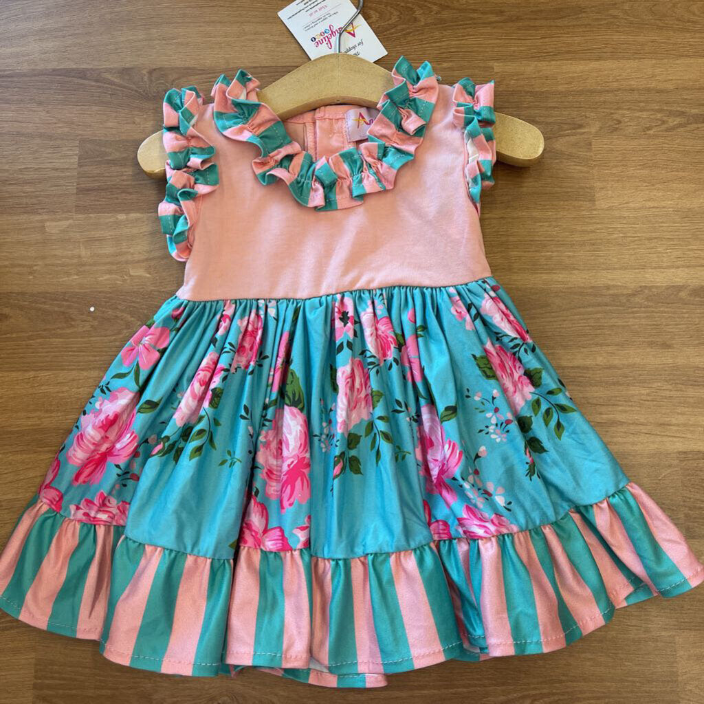 NWT Angeline Kids Floral SS Dress - 12/18m