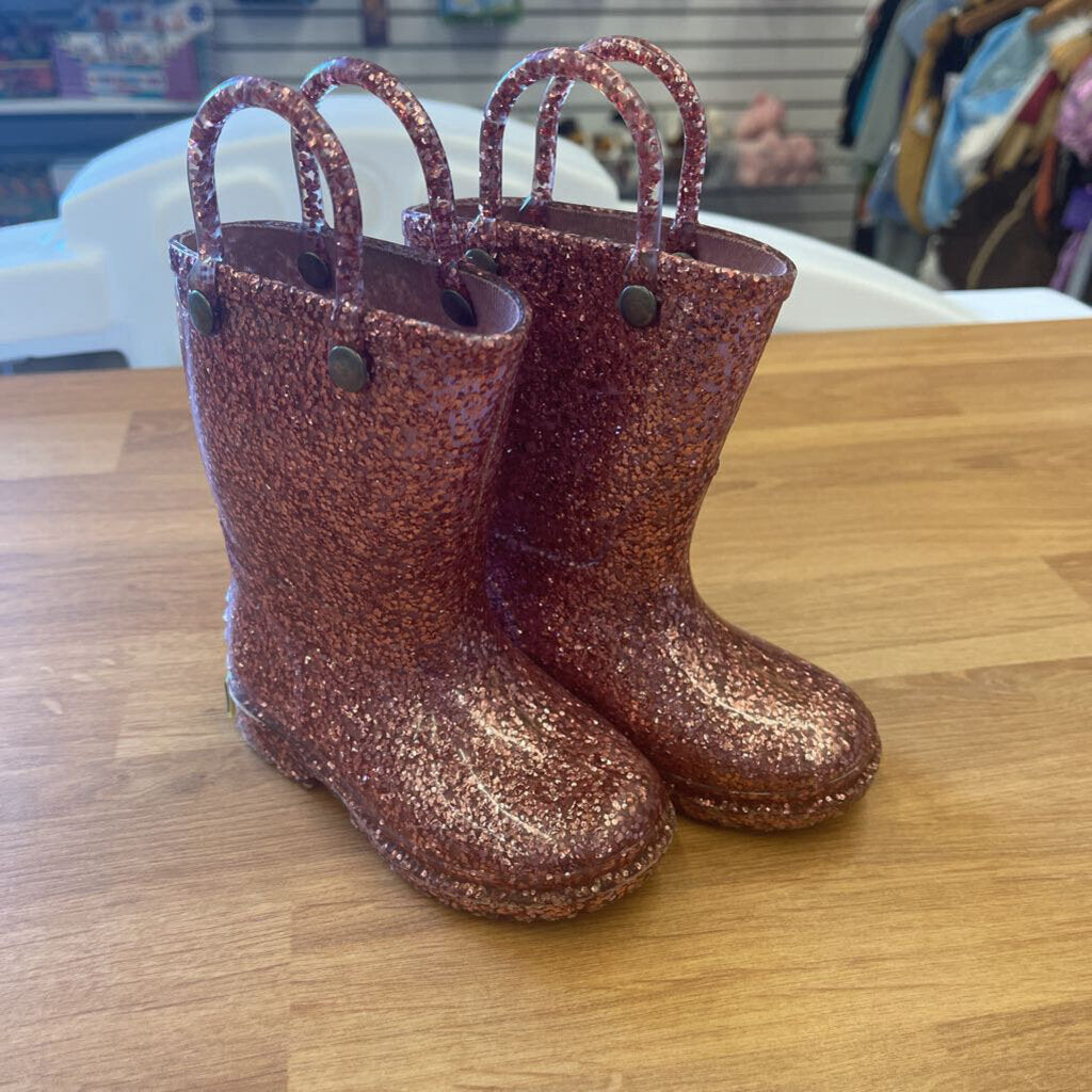 Western Chief Sparkle Pink Rain Boots 5