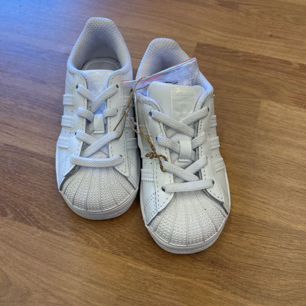 NEW Adidas White Sneakers - 7