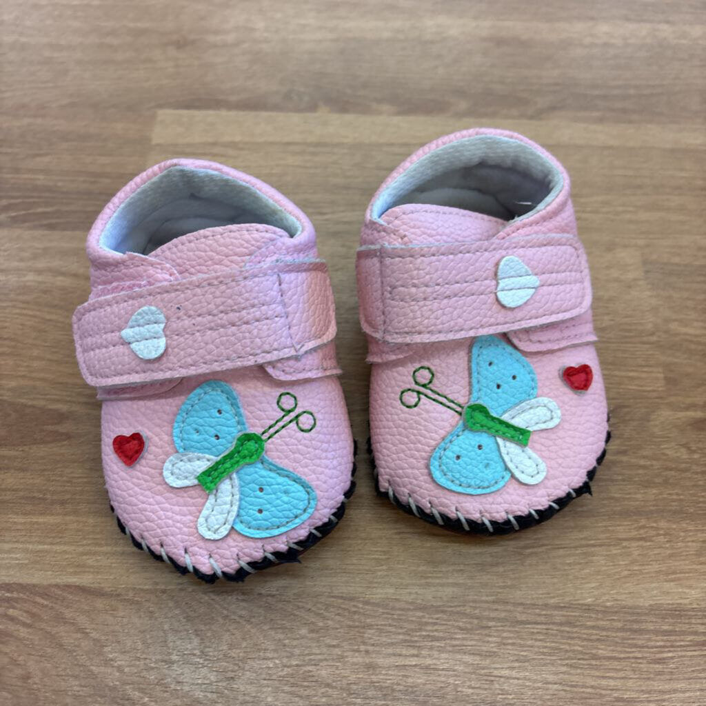 Butterfly Pink Crib Shoes - 2