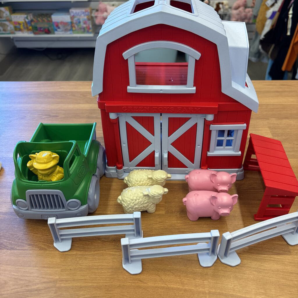 Green Toys Barn w/ Truck & Accessories