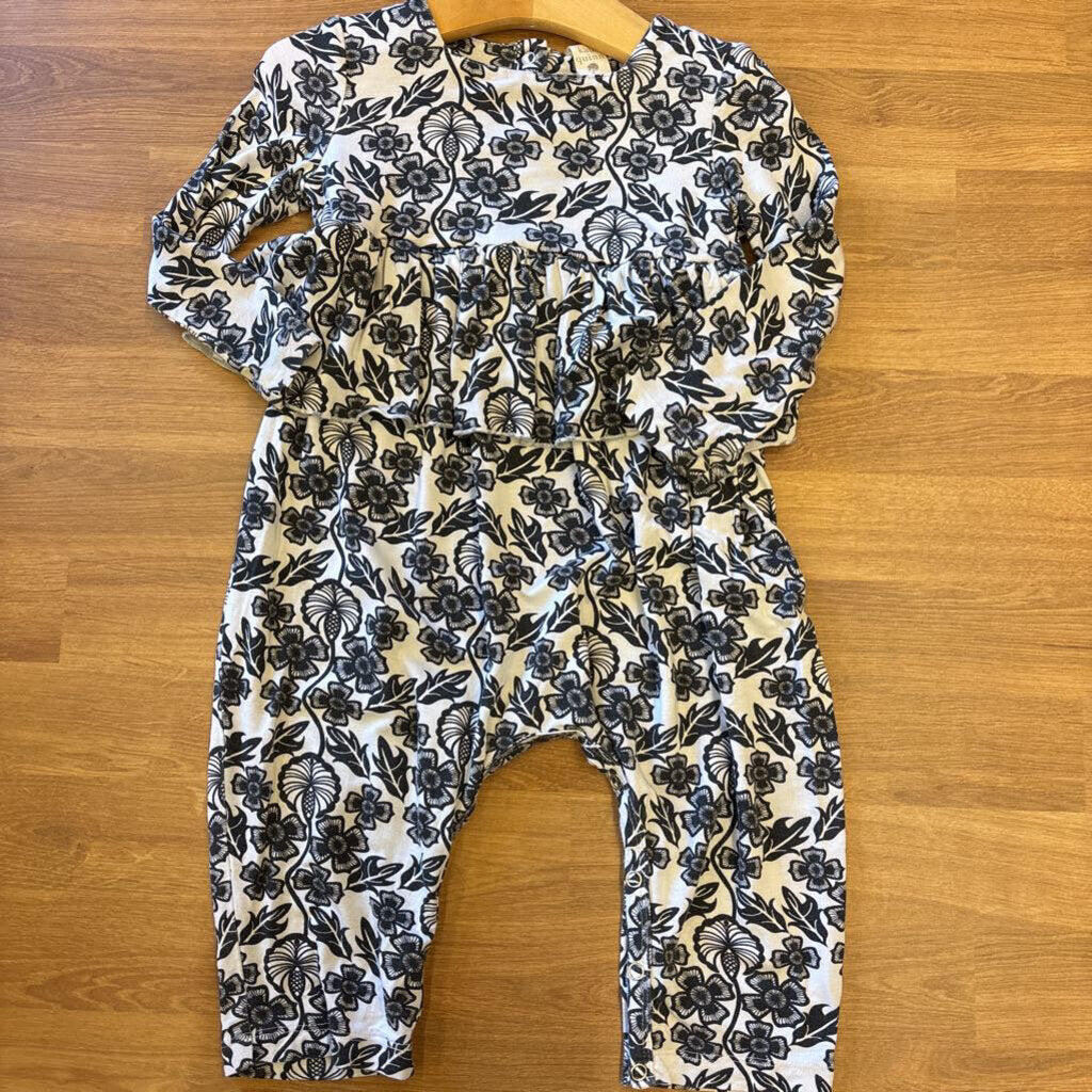 Kate Quinn Bamboo Floral Ruffle Romper - 18/24m