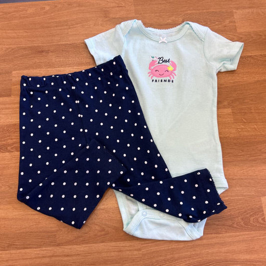 NWT Carter's Crab Two Pc Set - 18m