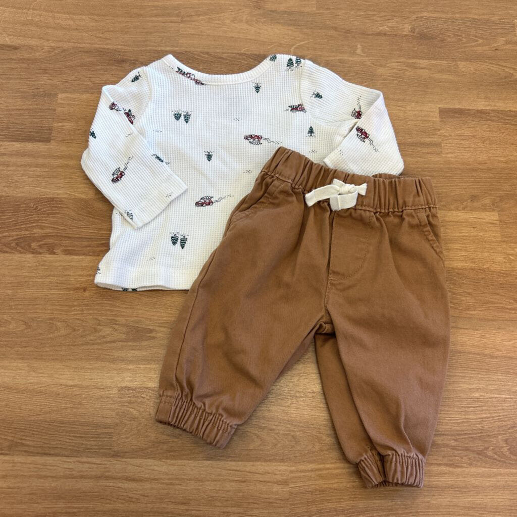 Carter's LS Tee / Pants Set - 3m