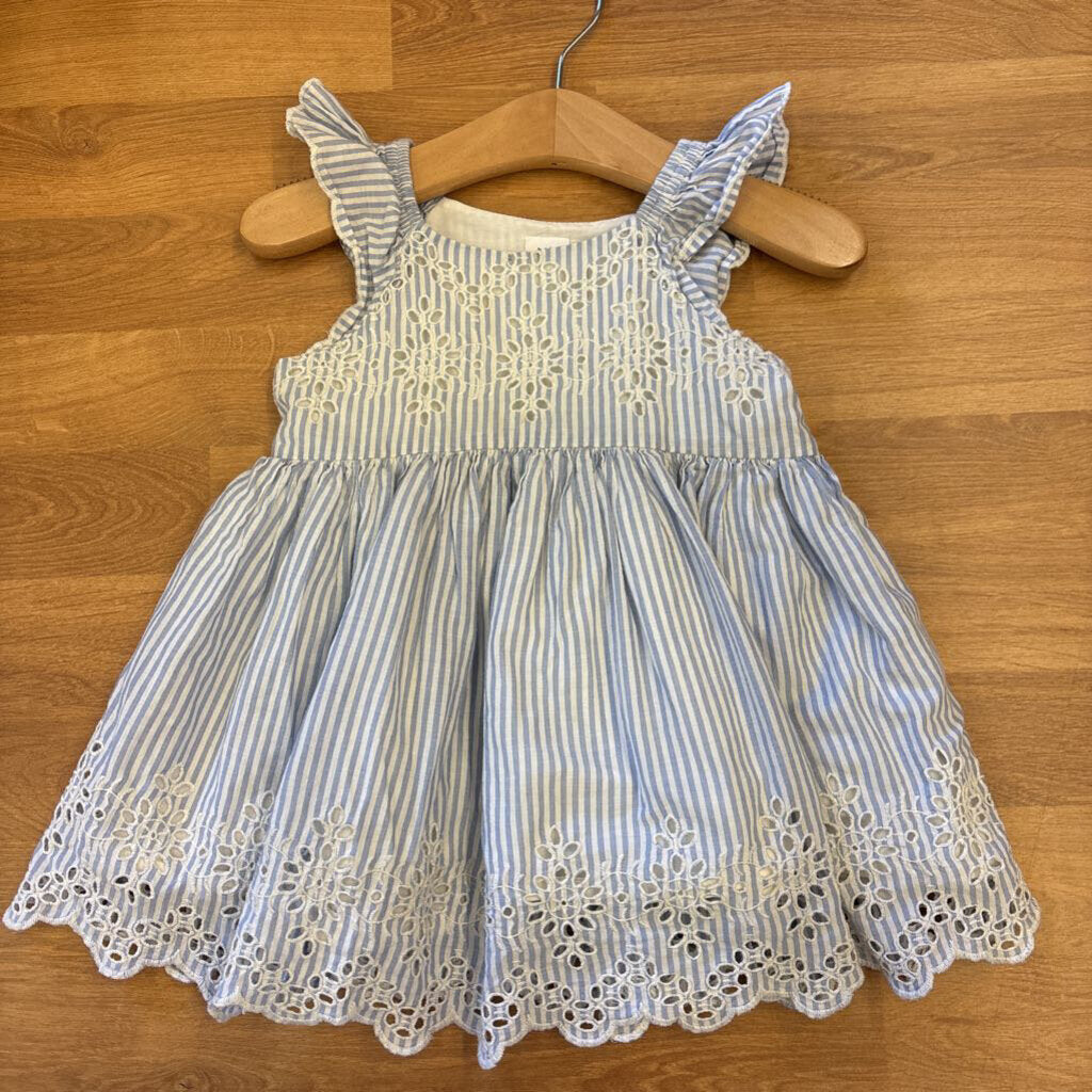 Baby Gap Stripe Eyelet Tank Dress - 12/18m