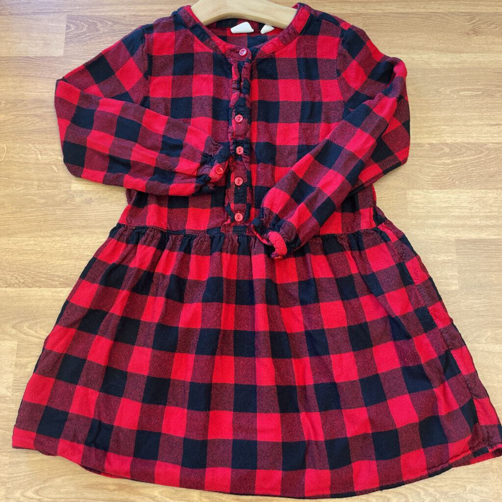 Gap Kids Plaid LS Dress - 6/7