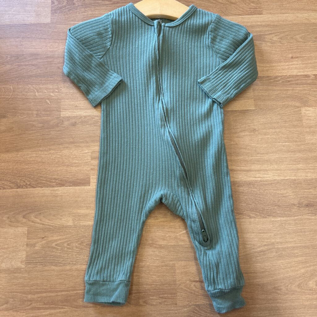 Cloud Island Ribbed Zip Romper - 3/6m