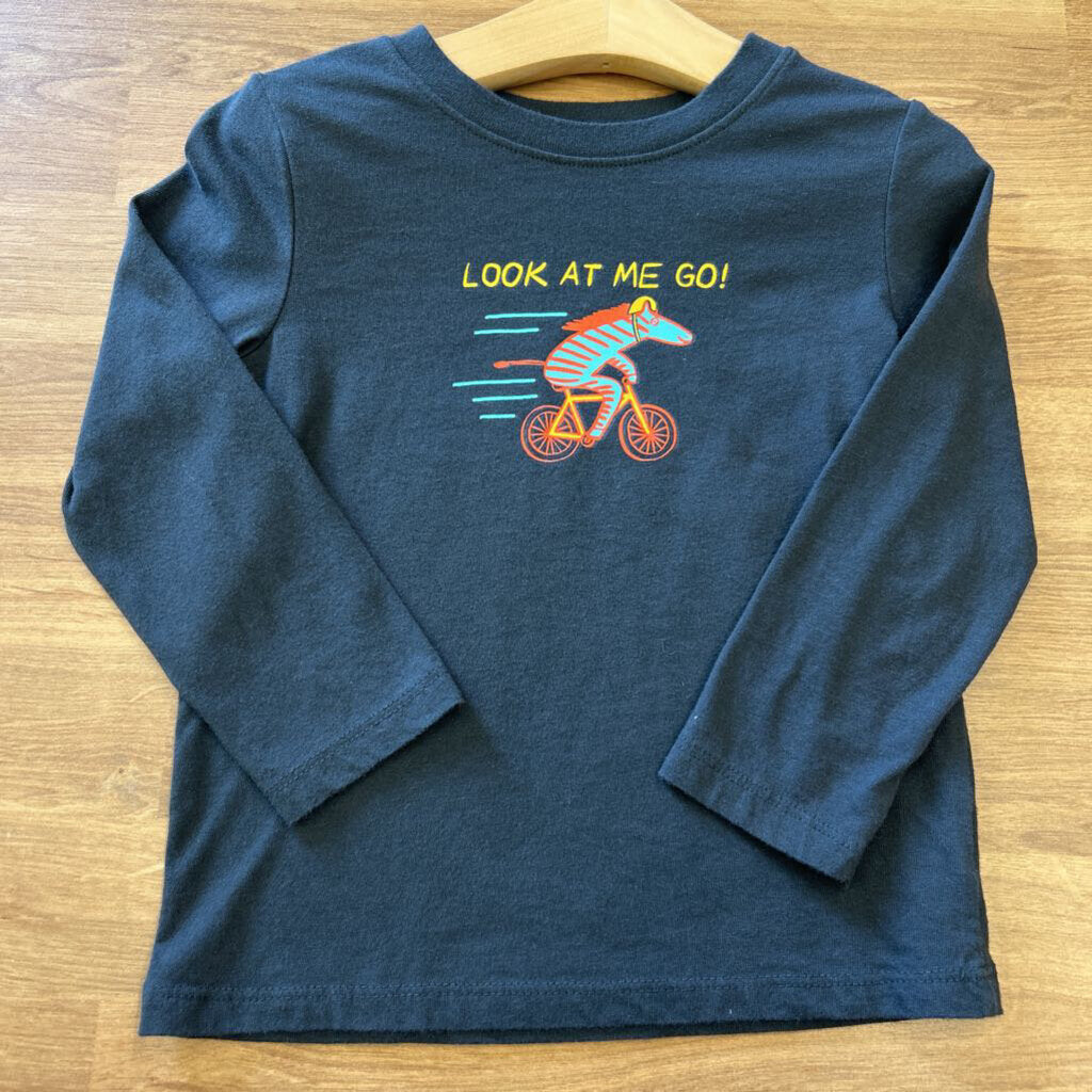 Cat & Jack Zebra LS Tee - 3T