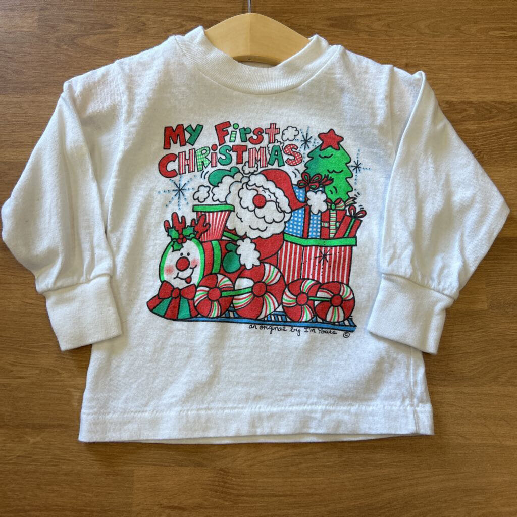 My First Christmas LS Tee ~ 6/12m