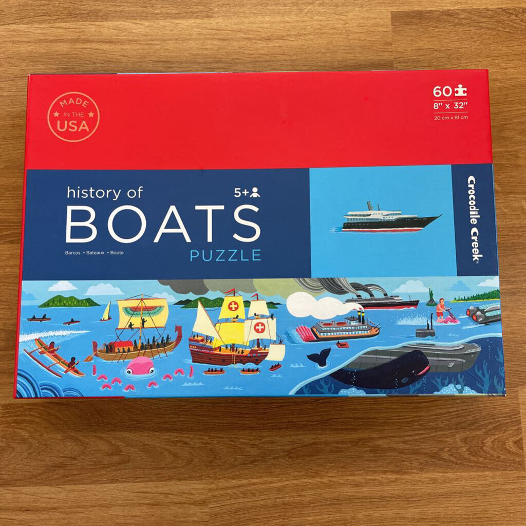 Crocodile Creek Boats Puzzle - 60pc
