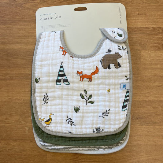 NEW Little Unicorn Classic Muslin Bib Set 3
