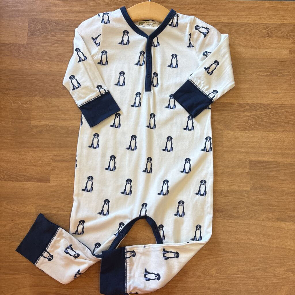 Monica & Andy Dog LS Romper - 12/18m