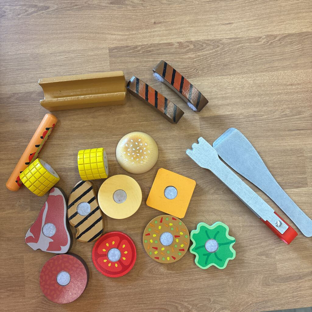 Wood BBQ Food Set
