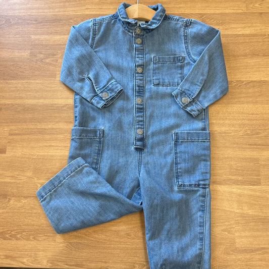 H&M Denim Coverall - 12m