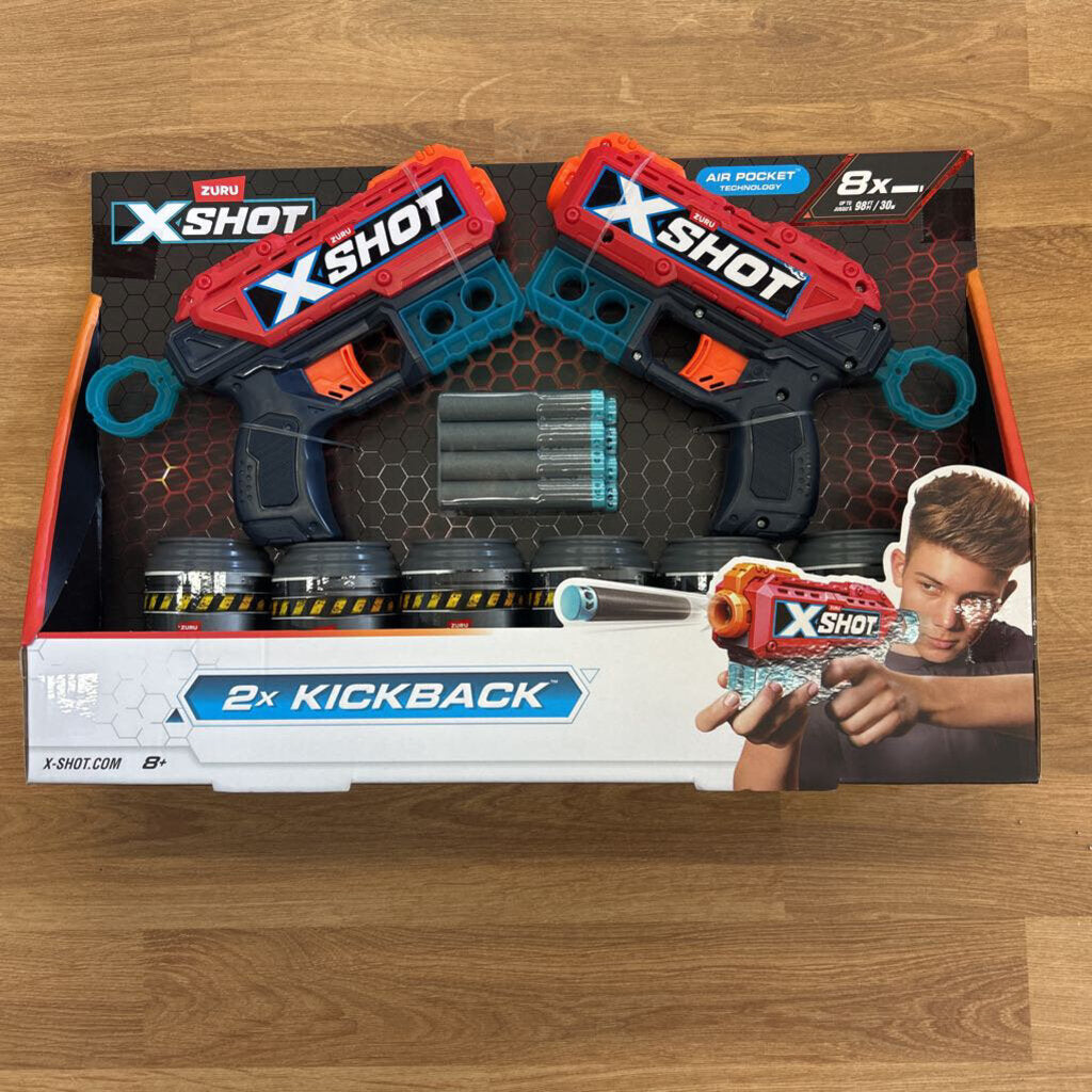 NEW Zuru X Shot 2x Kickback