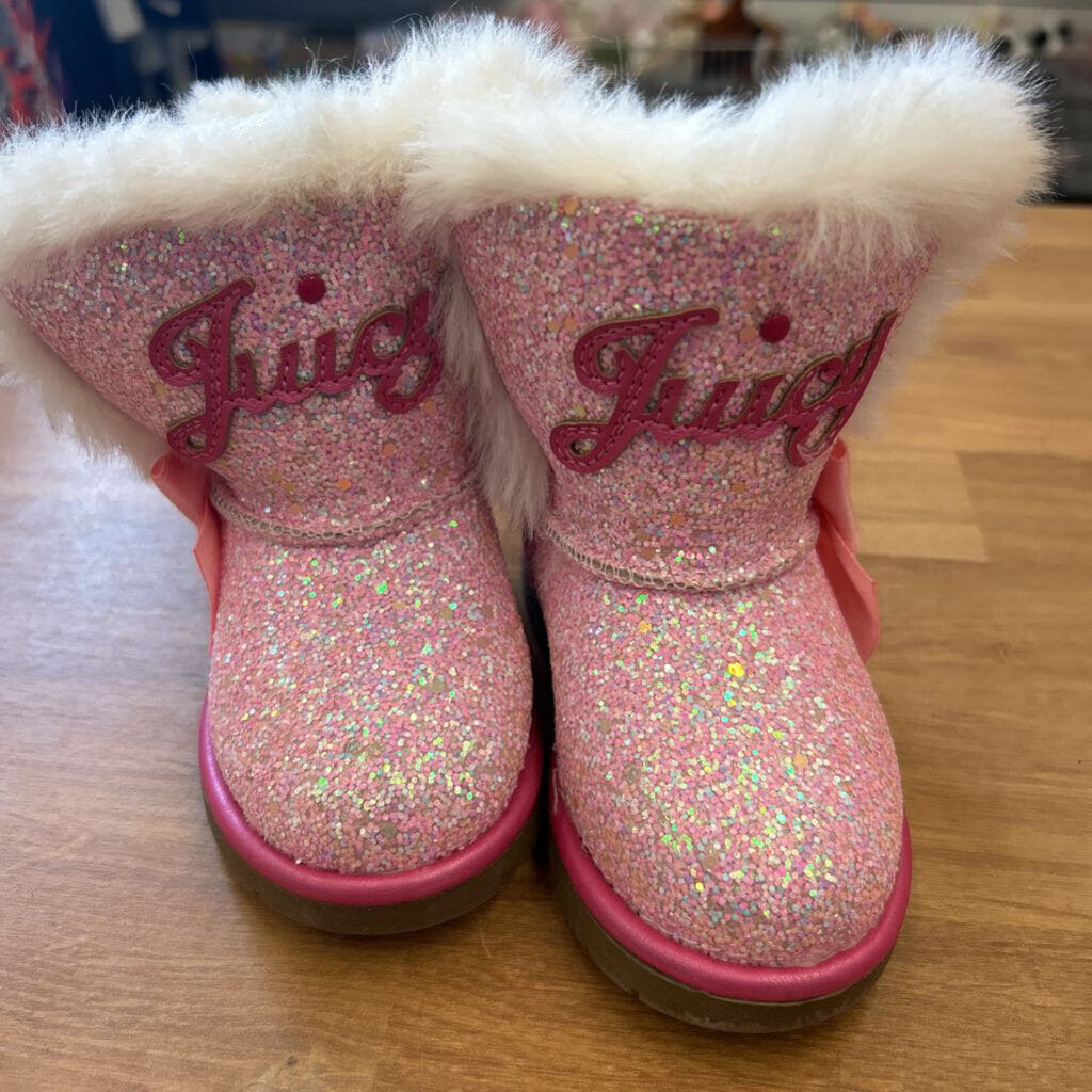 Juicy Pink Sparkle Boots - 5