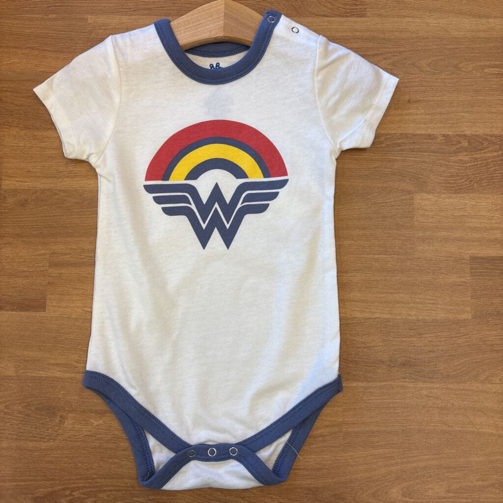 Junk Food Wonder Woman SS Onesie - 12m