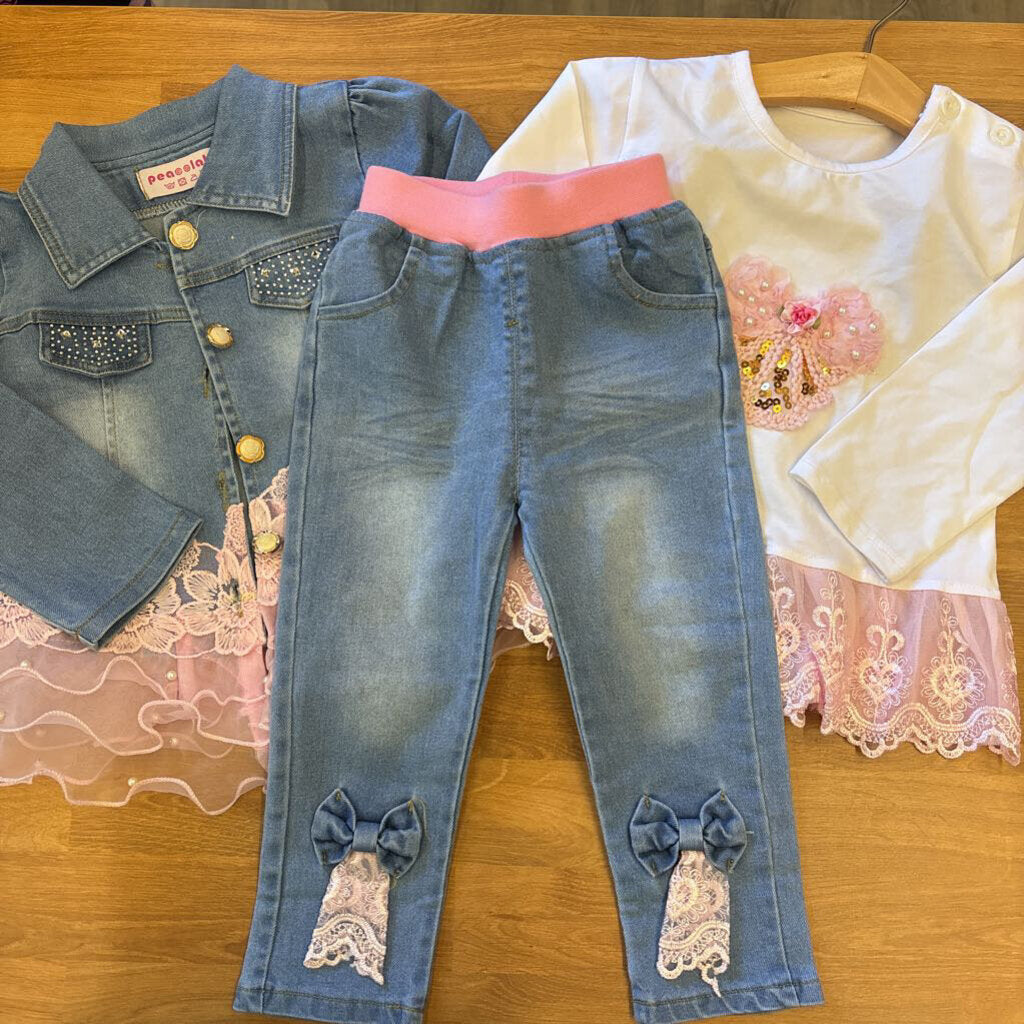 Unbranded Denim Three Pc Set (fits around 3/4)