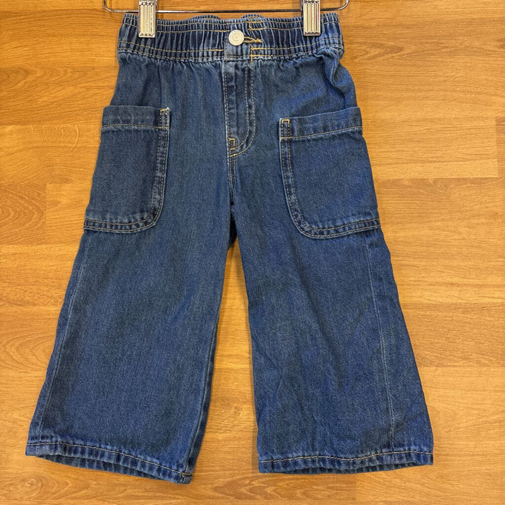 Old Navy Wide Leg Pull On Jeans - 18/24m