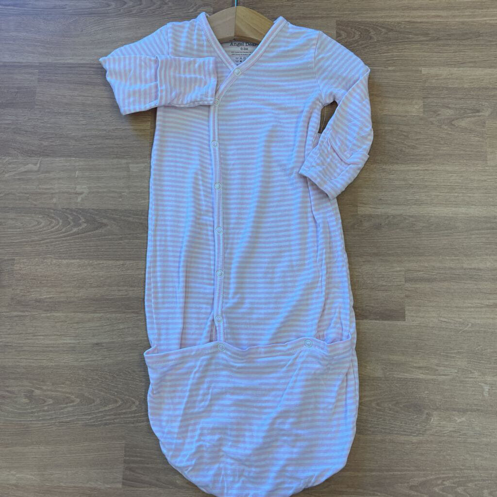 Angel Dear Bamboo Stripe Sleeping Gown - 0/3m