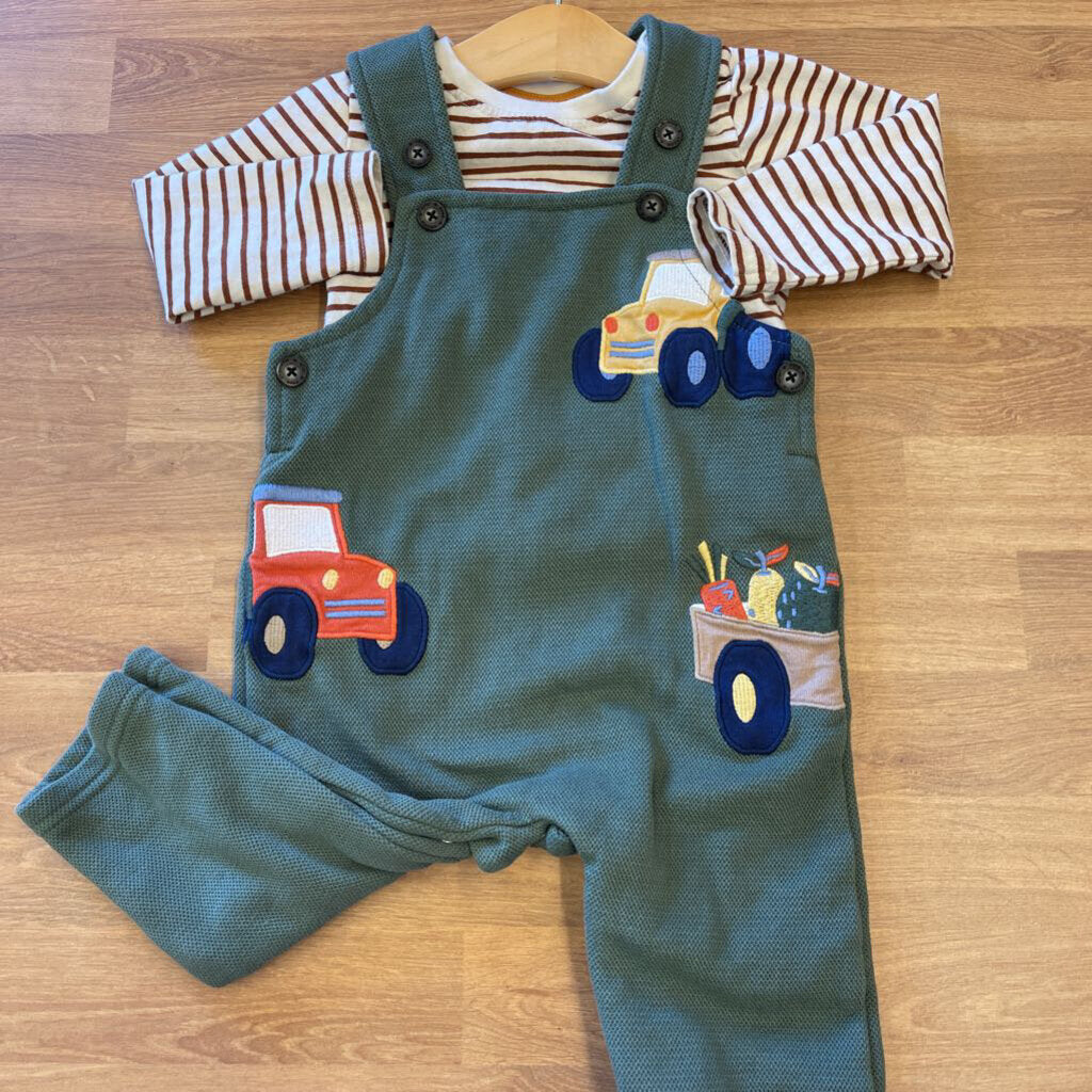 Jojo Maman Bebe Tractor Overall Set - 18/24m