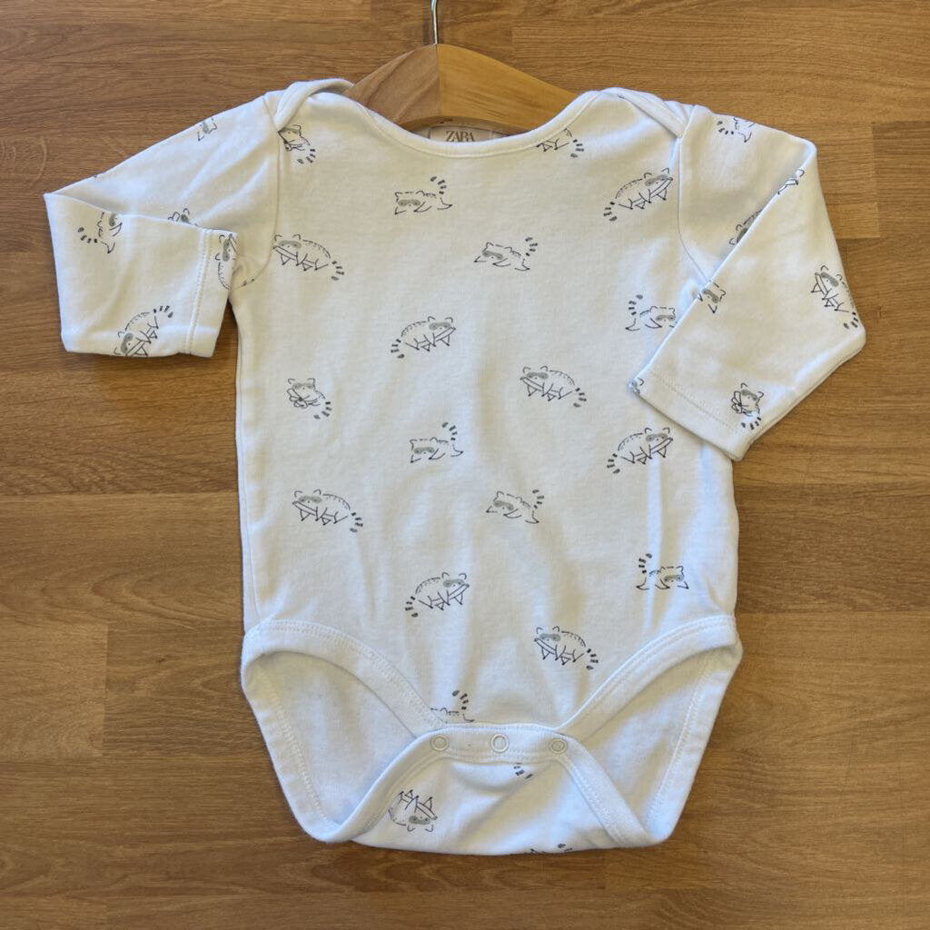 Zara Racoon LS Onesie - 12/18m