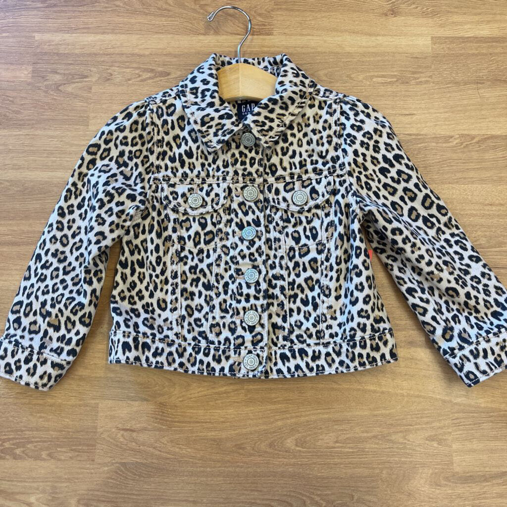 Baby Gap Leopard Denim Jacket - 3T