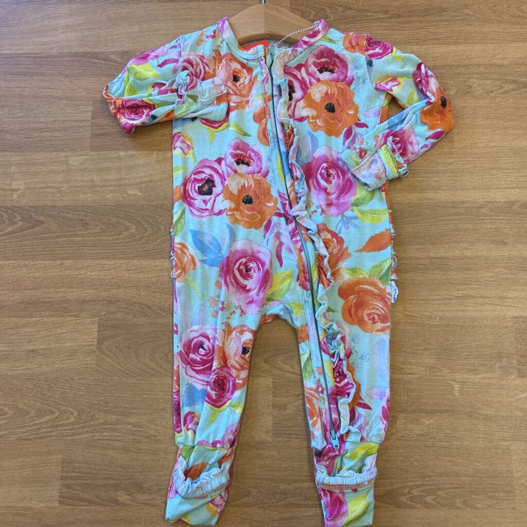 Gigi and Max Bamboo Floral Zip Sleeper - 6m