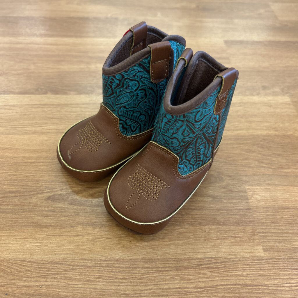 Ariat Blue Cowboy Crib Shoes - Infant